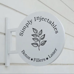 Custom Minimalist Round Metal Shop Sign – Business Sign for Storefronts