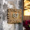 High-Grade Natural Limestone House Sign with Ceramic Lettering
