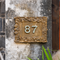 Wooden House Signs —High-Grade Natural Limestone House Sign with Ceramic Lettering