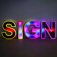 Technology Signs – Punk-Style Illuminated Letter Sign – Custom LED Shop Front Sign