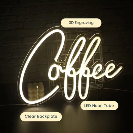 Acrylic Coffee Sign | Coffee Lover Gift, Home Coffee Bar Decor, Unique Friend Present04