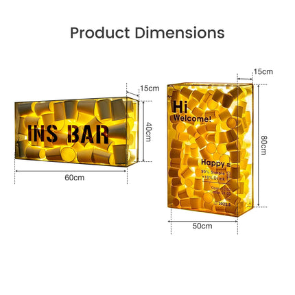 Acrylic Cup Style Light Box Sign – Custom Business Sign with Soft Glow