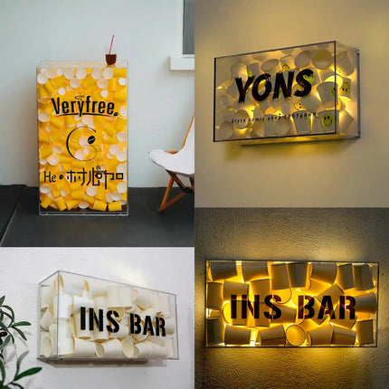 Acrylic Cup Style Light Box Sign – Custom Business Sign with Soft Glow