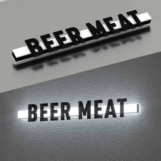 Acrylic LED Business Sign – Custom 3D Letters – Suspended Storefront Lightbox