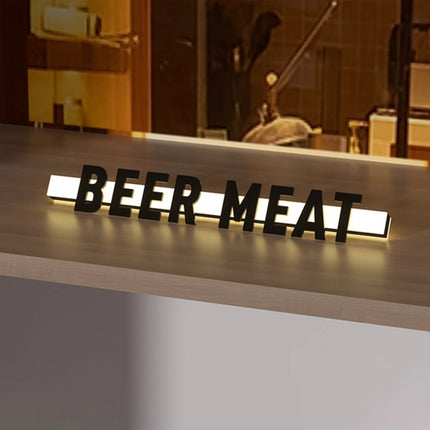 Acrylic LED Business Sign – Custom 3D Letters – Suspended Storefront Lightbox