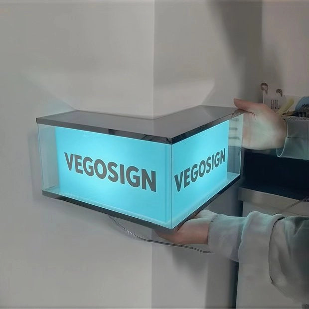 Acrylic Modern Business Sign – Custom Side-Mount Lightbox with LED Glow