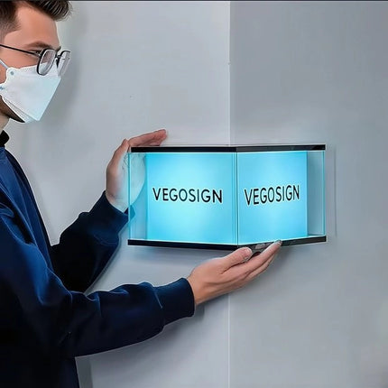 Acrylic Modern Business Sign – Custom Side-Mount Lightbox with LED Glow