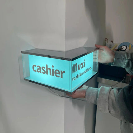 Acrylic Modern Business Sign – Custom Side-Mount Lightbox with LED Glow