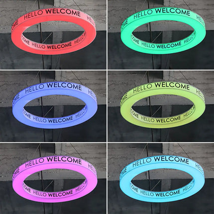 Acrylic Round Business Sign – Custom UV Print Hanging Lightbox