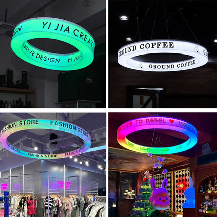 Acrylic Round Business Sign – Custom UV Print Hanging Lightbox