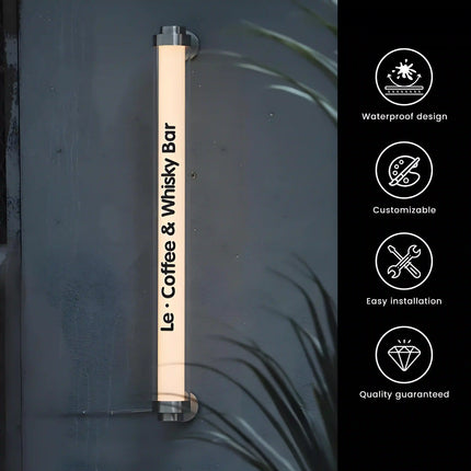Acrylic Tube Lightbox – Custom Round Column Sign – Multi-Mount LED Business Display
