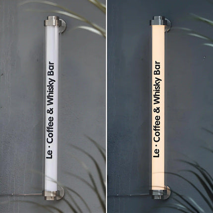 Acrylic Tube Lightbox – Custom Round Column Sign – Multi-Mount LED Business Display