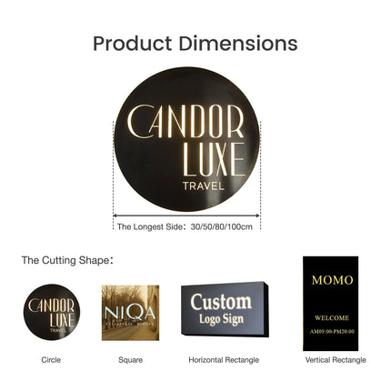 Advanced Customization Metal Backlit Light Box for business
