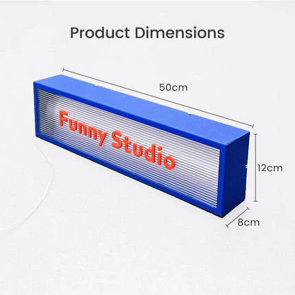 Cartoon Ripple Acrylic Light Box – Custom Shop Sign in Yellow or Blue