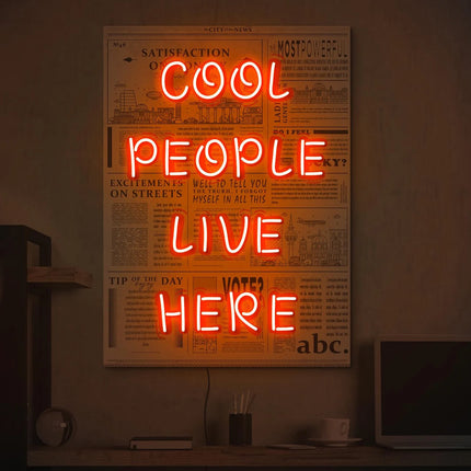 Chic Artistic Neon Sign Poster Logo Customization 01