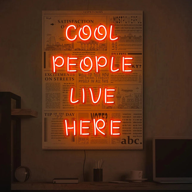 Chic Artistic Neon Sign Poster Logo Customization 01