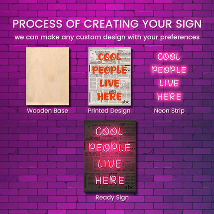 Chic Artistic Neon Sign Poster Logo Customization 06