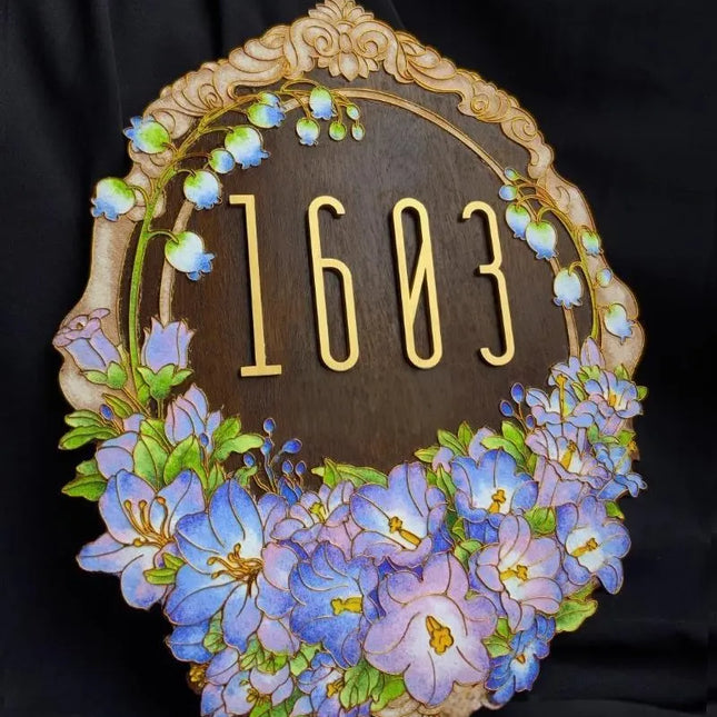 Cloisonné Enamel European Relief Pattern Doorplate