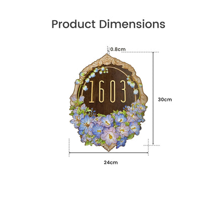 Cloisonné Enamel European Relief Pattern Doorplate