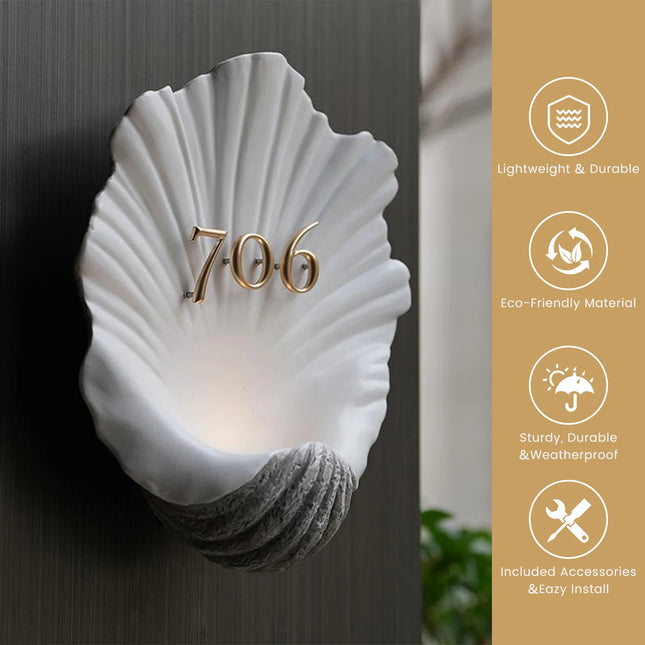 Contemporary Matte Resin House Sign