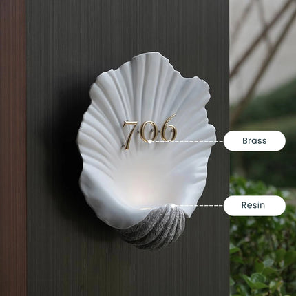 Contemporary Matte Resin House Sign