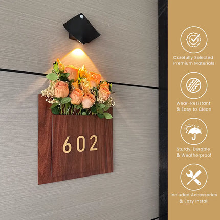 Creative Acrylic Double-layer Flower Arrangement House Sign 05