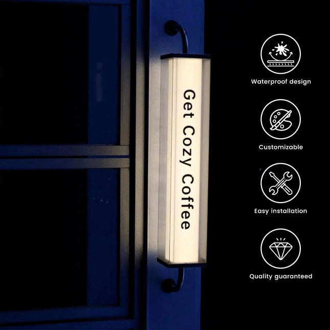 Creative Double-Layer Transparent Acrylic Hanging Shop Sign Custom