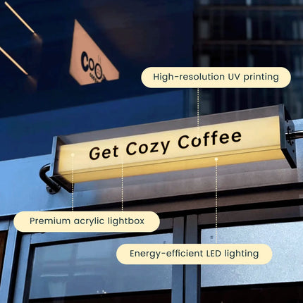 Creative Double-Layer Transparent Acrylic Hanging Shop Sign Custom