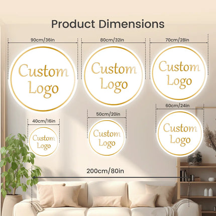Custom Acrylic Illuminated Business Shop Sign – Logo Wall Sign for Office