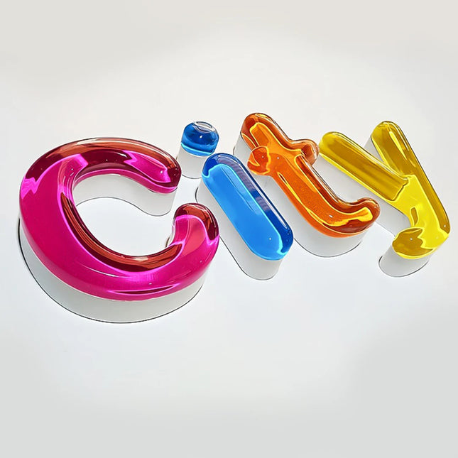 Custom Acrylic Jelly Letter Shop Sign – LED Glowing Candy-Color Font