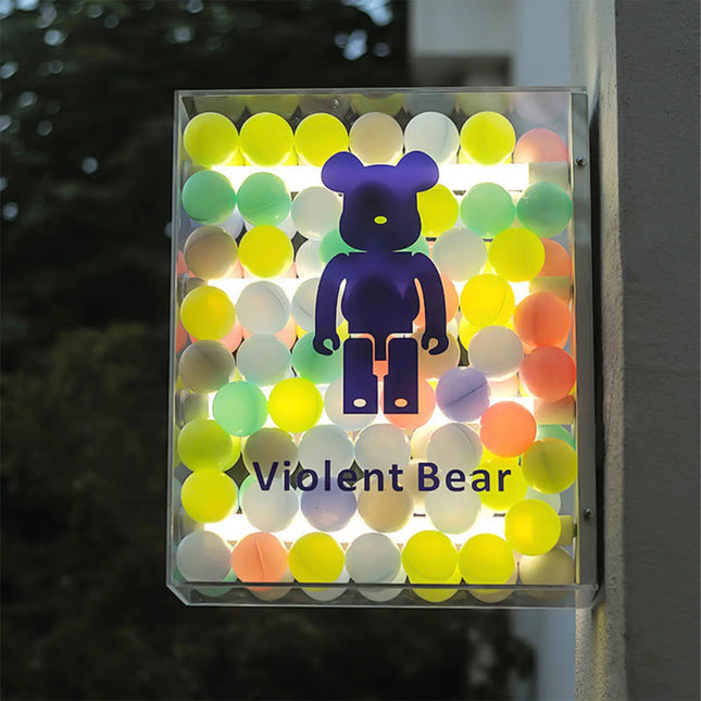Custom Acrylic Light box Shop Sign with Color Balls – Wall Display for Stores