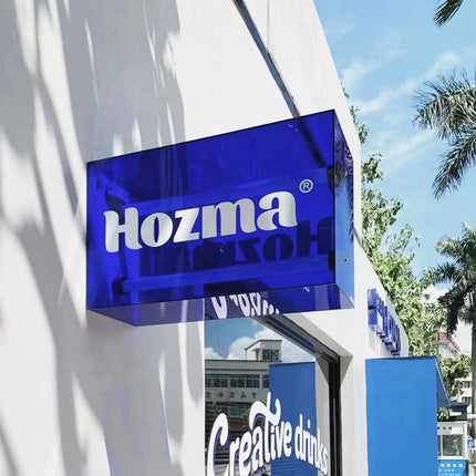 Custom Acrylic Side-Mount Shop Sign with Tube Lighting – Wall Light box