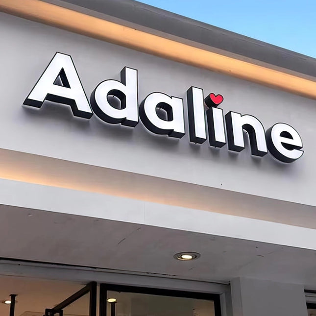 Custom Framed Metal Front-Lit Shop Sign – High-End Business Signage
