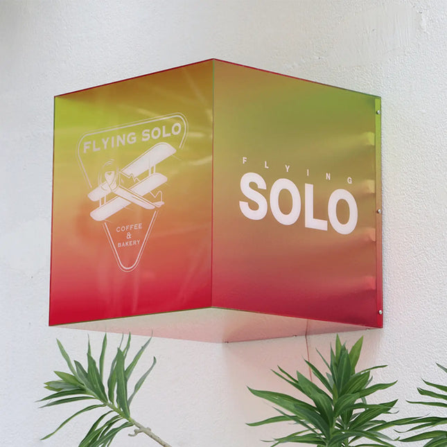 Custom Gradient Acrylic Light Box – Creative Colorful Illuminated Shop Sign