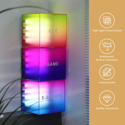 Custom Gradient Acrylic Light Box – Creative Colorful Illuminated Shop Sign