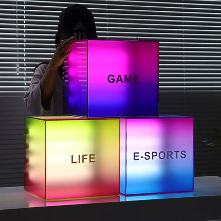 Custom Gradient Acrylic Light Box – Creative Colorful Illuminated Shop Sign
