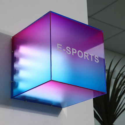 Custom Gradient Acrylic Light Box – Creative Colorful Illuminated Shop Sign