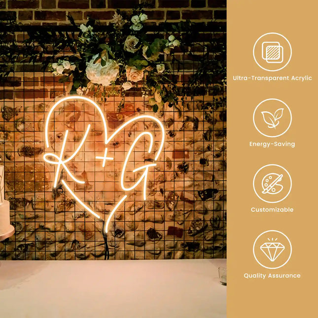 Custom LED Neon Name Sign – Personalized Initials & Color Options