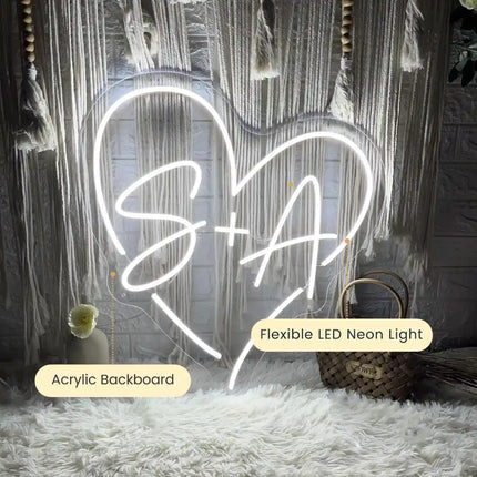 Custom LED Neon Name Sign – Personalized Initials & Color Options