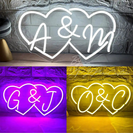 Custom LED Neon Name Sign – Personalized Initials & Color Options