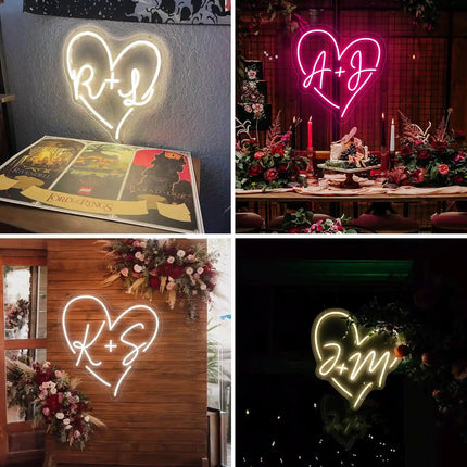 Custom LED Neon Name Sign – Personalized Initials & Color Options