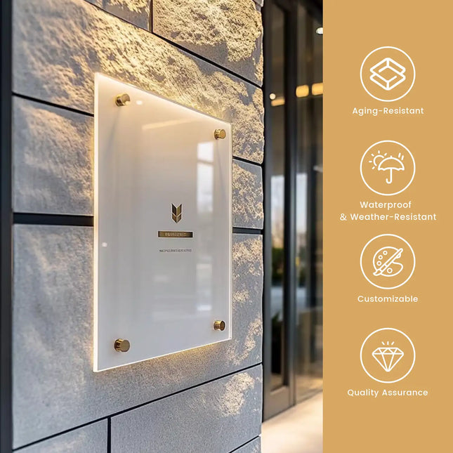 Custom Minimalist Acrylic Business Sign – Sleek Store Signboard