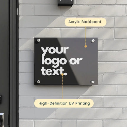 Custom Minimalist Acrylic Business Sign – Sleek Store Signboard