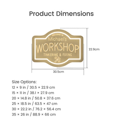 Custom Neon LED Workshop Sign – Personalized Studio or Garage Light for Him