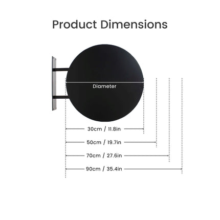 Custom Round Double-Sided Metal Business Sign – Modern Shop Sign