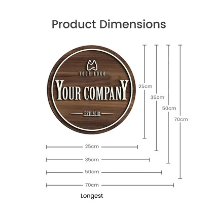 Custom Wooden Vintage Round Business Sign – Rustic Shop Sign 05