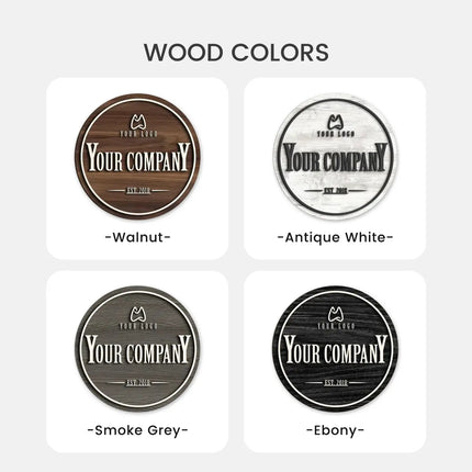 Custom Wooden Vintage Round Business Sign – Rustic Shop Sign 06