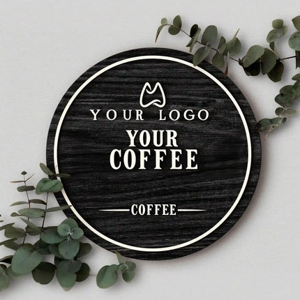 Custom Wooden Vintage Round Business Sign – Rustic Shop Sign 08