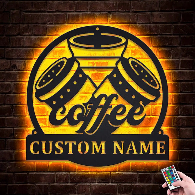 Dimmable Metal Neon Coffee Sign | Coffee Bar,Home Decor, Coffee Lover Gift, Adjustable Brightness 01