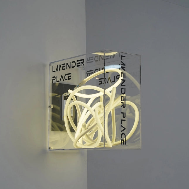 Double-Sided Outdoor LED Light Box – Custom Acrylic Shop Sign with Stacked LED Tubes